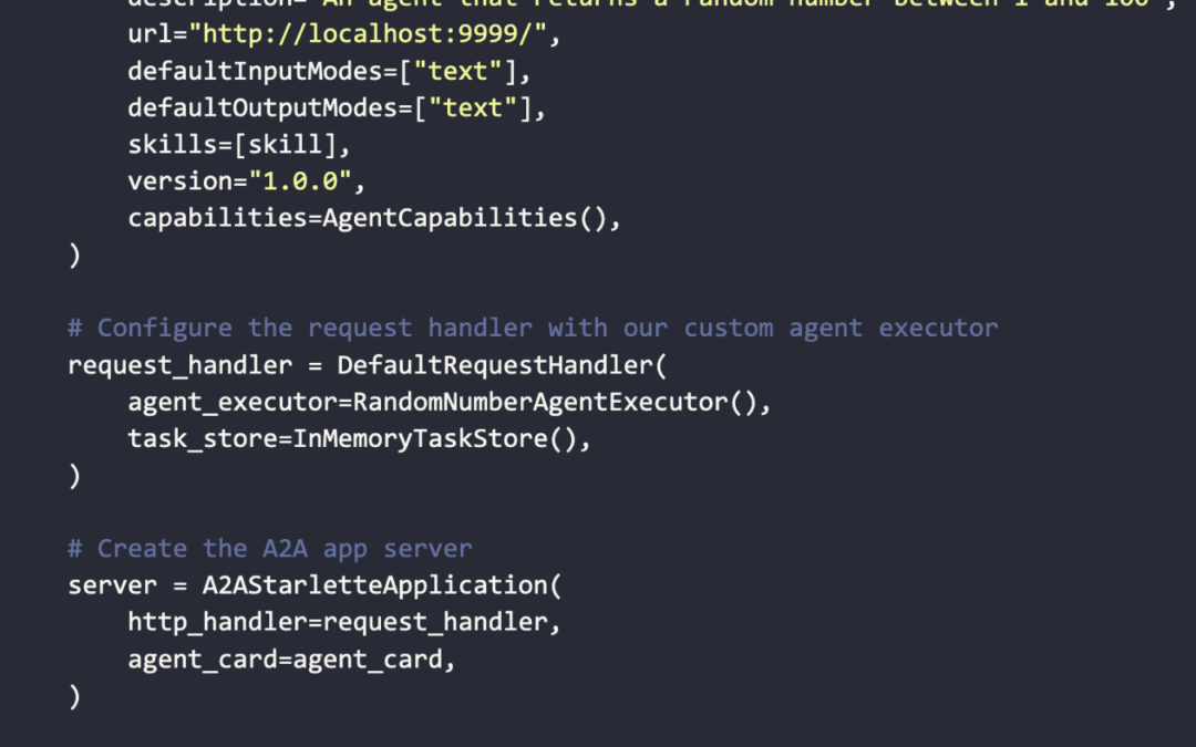 Building A2A Compliant Random Number Agent: A Step-by-Step Guide to Implementing Low-Level Executor Patterns with Python